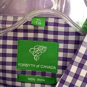Men’s Purple Gingham button down shirt